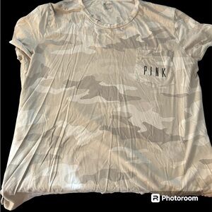 PINK grey and white camo t-shirt